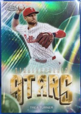 Trea Turner #SSC-30 Baseball Cards 2024 Topps Chrome Update Stratospheric Stars