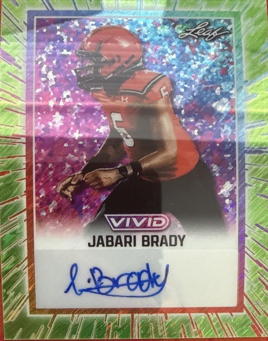 Jabari Brady #BA-JB2 2025 Leaf Vivid Football Autographs