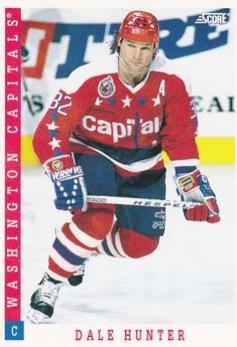 Dale Hunter #40 Hockey Cards 1993 Score