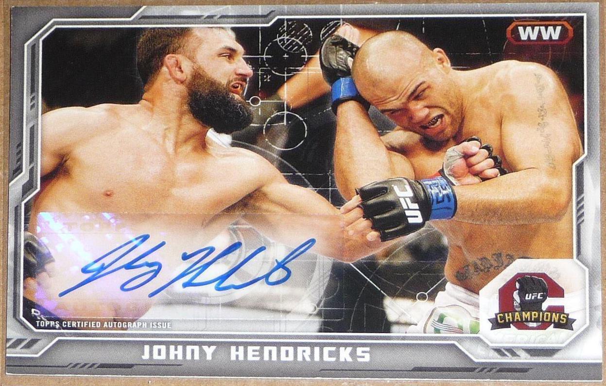 Johny Hendricks #CFA-JH Ufc Cards 2014 Topps UFC Champions Autographs