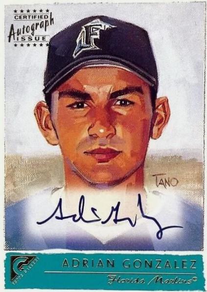 Adrian Gonazles #GA-AG Baseball Cards 2001 Topps Gallery Certified Autograph