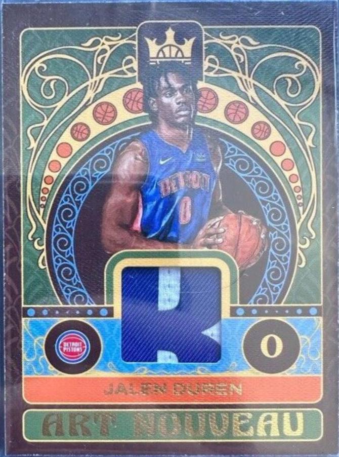Jalen Duren #AN-JDD Basketball Cards 2022 Panini Court Kings Art Nouveau
