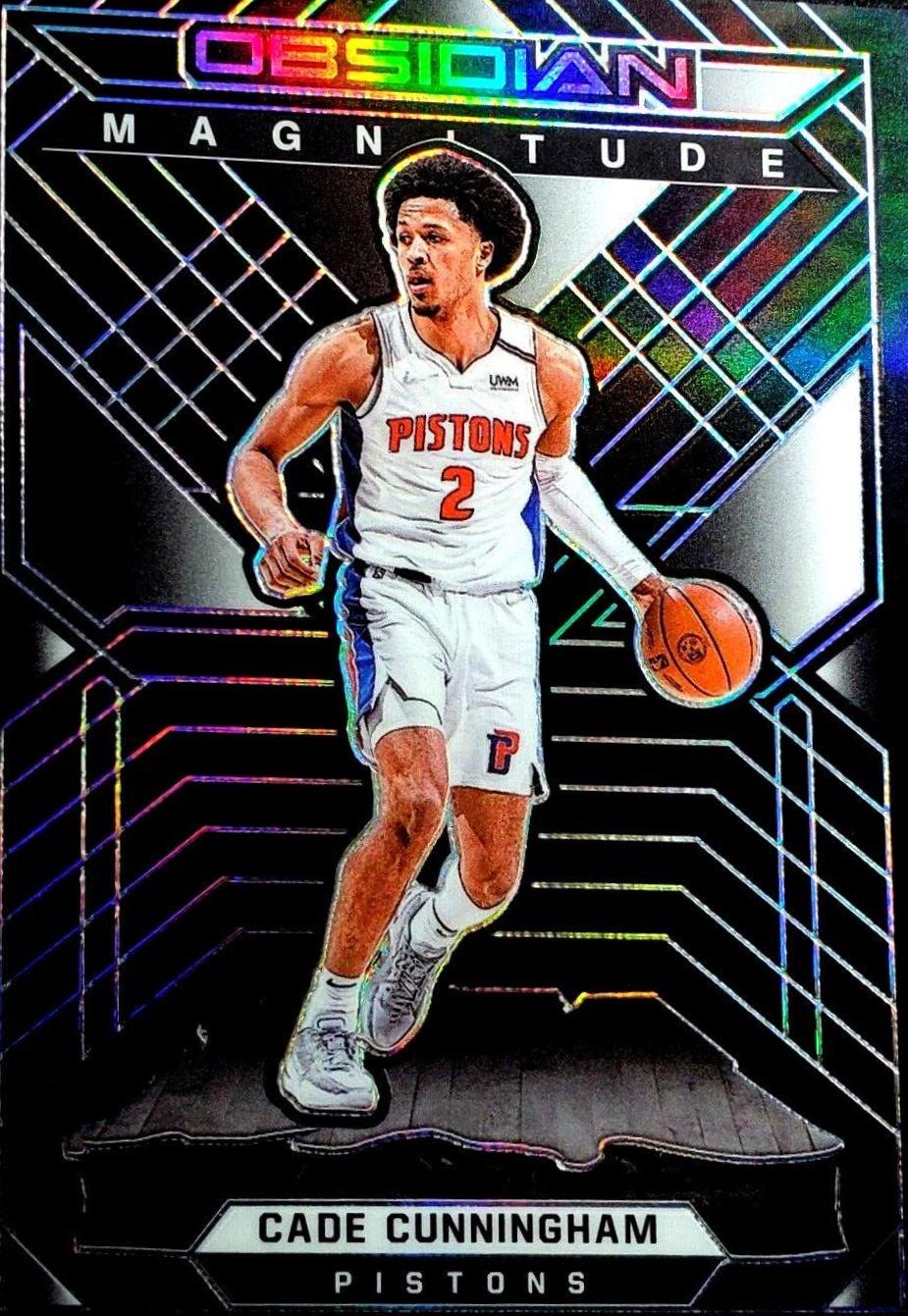 Cade Cunningham #5 Basketball Cards 2021 Panini Obsidian Magnitude