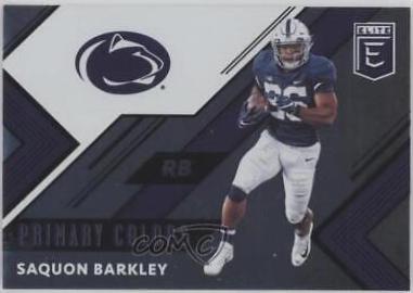 Saquon Barkley #2 Football Cards 2018 Panini Elite Draft Picks Primary Colors
