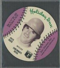 Pete Rose Baseball Cards 1977 Holiday Inn Discs