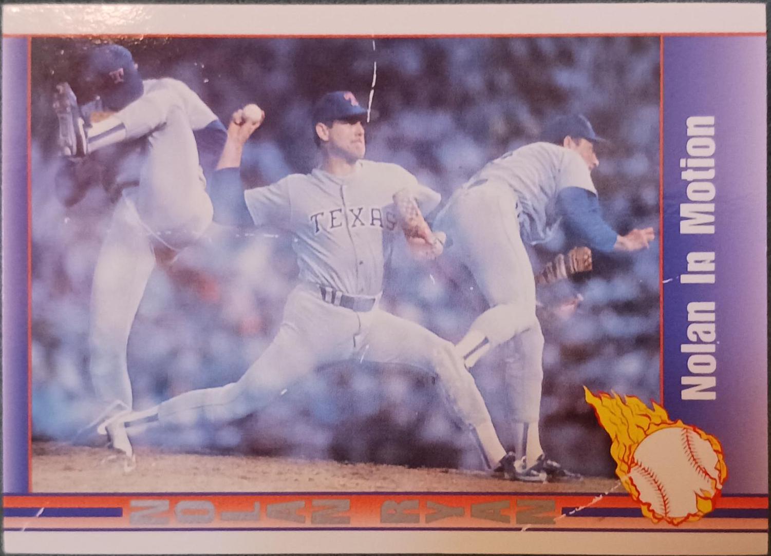 Nolan in Motion #196 Baseball Cards 1991 Pacific Nolan Ryan
