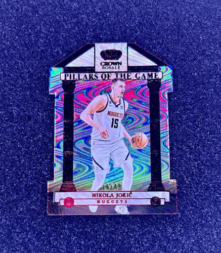 Nikola Jokic #3 Basketball Cards 2023 Panini Crown Royale Pillars of the Game