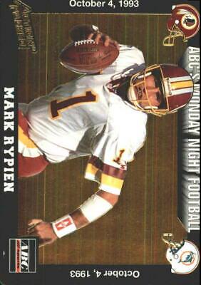 Mark Rypien #17 Football Cards 1993 Action Packed Monday Night Football
