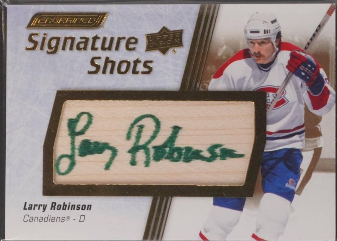 Larry Robinson #SS-LR 2024 Upper Deck Engrained Icons Signature Shots Hockey