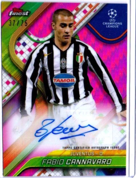 Fabio Cannavaro #BA-FA 2024 Topps Finest UEFA Autograph