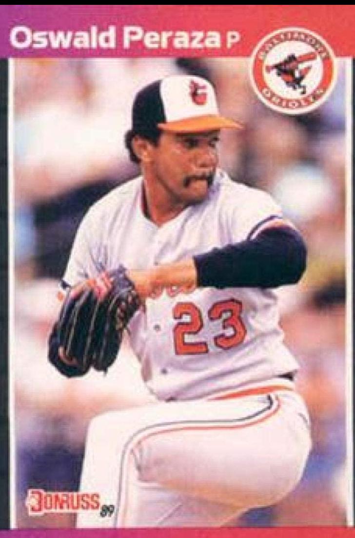 Oswald Peraza #524 Baseball Cards 1989 Donruss