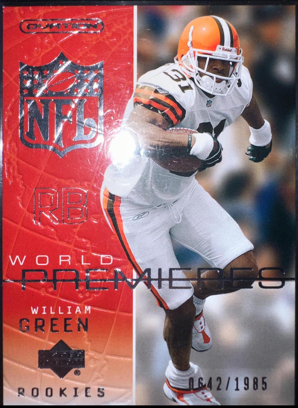 William Green #120 Football Cards 2002 Upper Deck Ovation