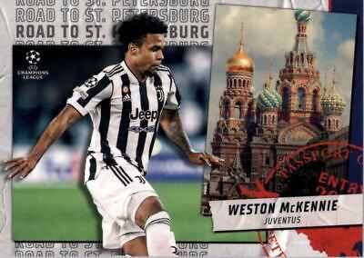 Weston McKennie #RSP-08 Soccer Cards 2021 Topps UEFA Champions League Road to St. Petersburg