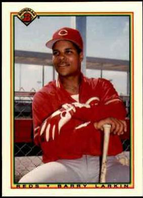 Barry Larkin #50 Baseball Cards 1990 Bowman Tiffany