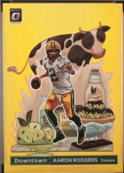 Aaron Rodgers #DT-AR Football Cards 2022 Panini Donruss Optic Downtown