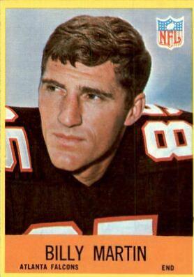 Billy Martin #6 Football Cards 1967 Philadelphia