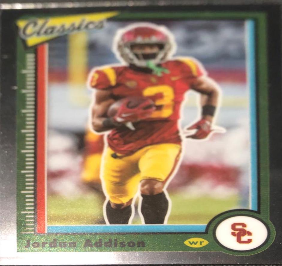 Jordan Addison #7 Football Cards 2023 Panini Chronicles Draft Picks Classics Premium Edition