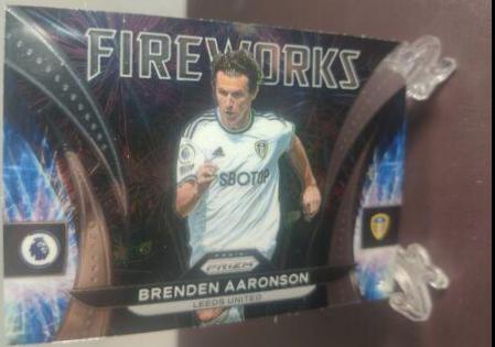 Brenden Aaronson #18 Soccer Cards 2022 Panini Prizm Premier League Fireworks