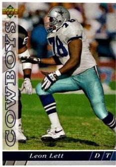 Leon Lett #D14 Football Cards 1993 Upper Deck Dallas Cowboys