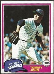 Tommy John #550 Baseball Cards 1981 Topps Prices