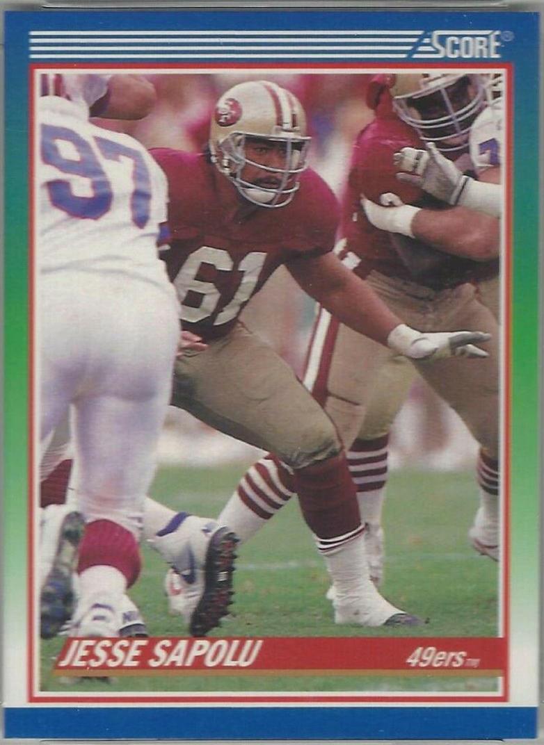 Jesse Sapolu #424 Football Cards 1990 Panini Score