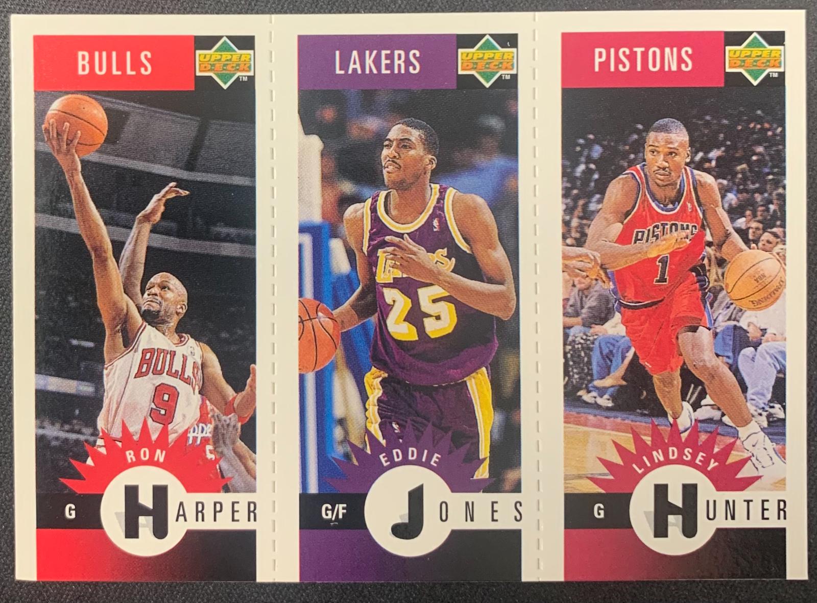 Hunter, Jones, Harper Basketball Cards 1996 Collector's Choice Mini