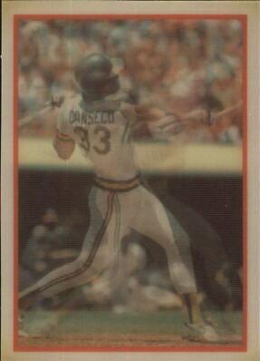 Jose Canseco #90 Baseball Cards 1987 Sportflics