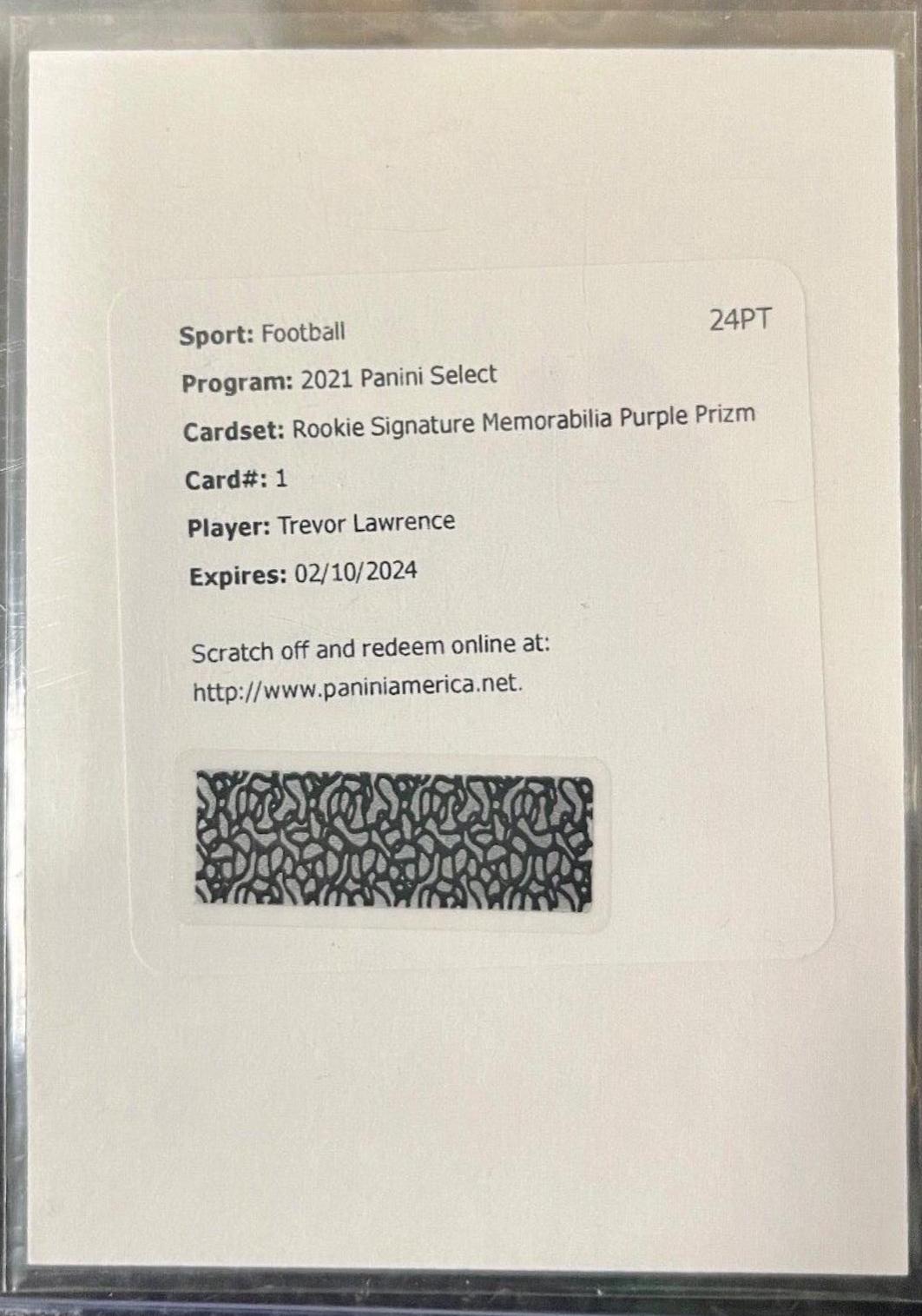 Trevor Lawrence [Purple] #RSM-TLR