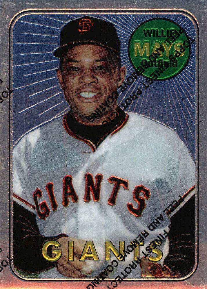 1969 Topps Reprint #23 Baseball Cards 1997 Topps Mays Finest