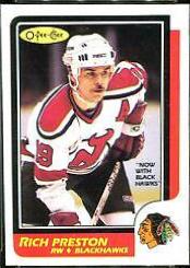 Rich Preston #61 Hockey Cards 1986 O-Pee-Chee