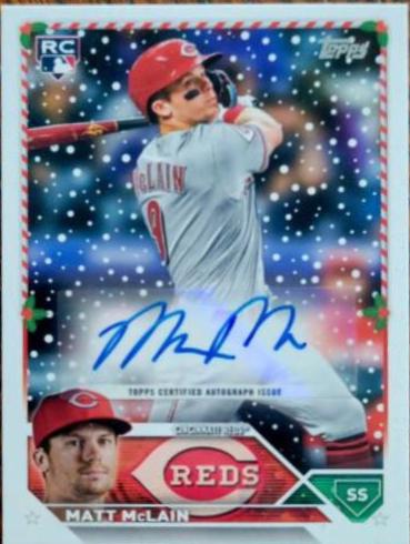 Matt McLain #HAC-MM Baseball Cards 2023 Topps Holiday Autographs