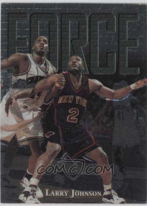 Larry Johnson #139 Basketball Cards 1997 Finest Embossed