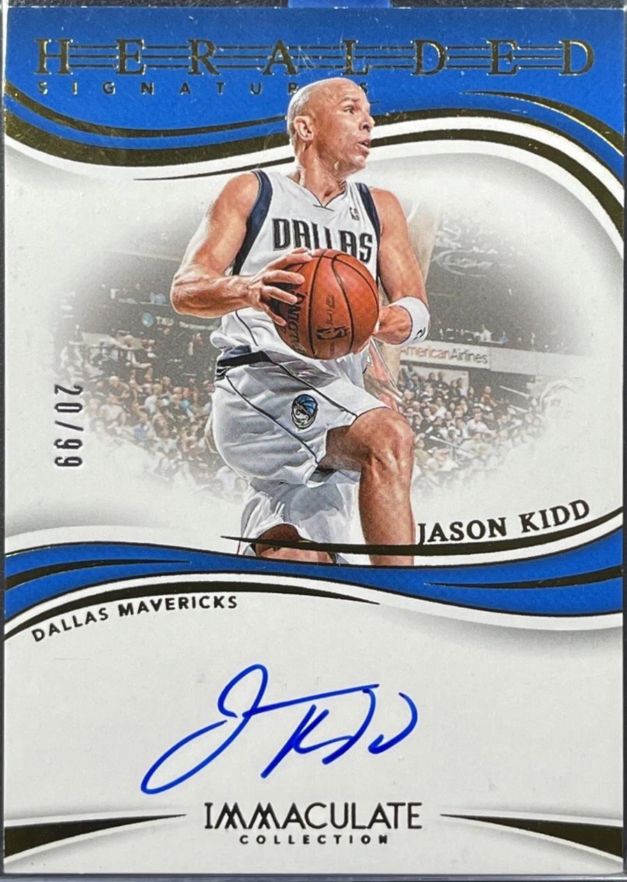 Jason Kidd #27 2023 Panini Immaculate Heralded Signatures Basketball