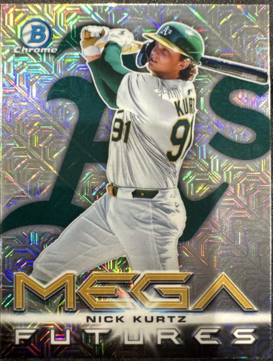 Nick Kurtz #BMF-21 Baseball Cards 2025 Bowman Mega Futures
