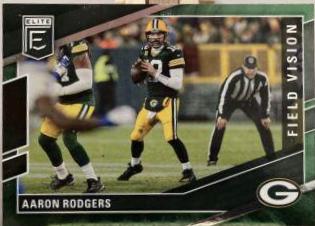 Aaron Rodgers #FV4 Football Cards 2022 Panini Donruss Elite Field Vision
