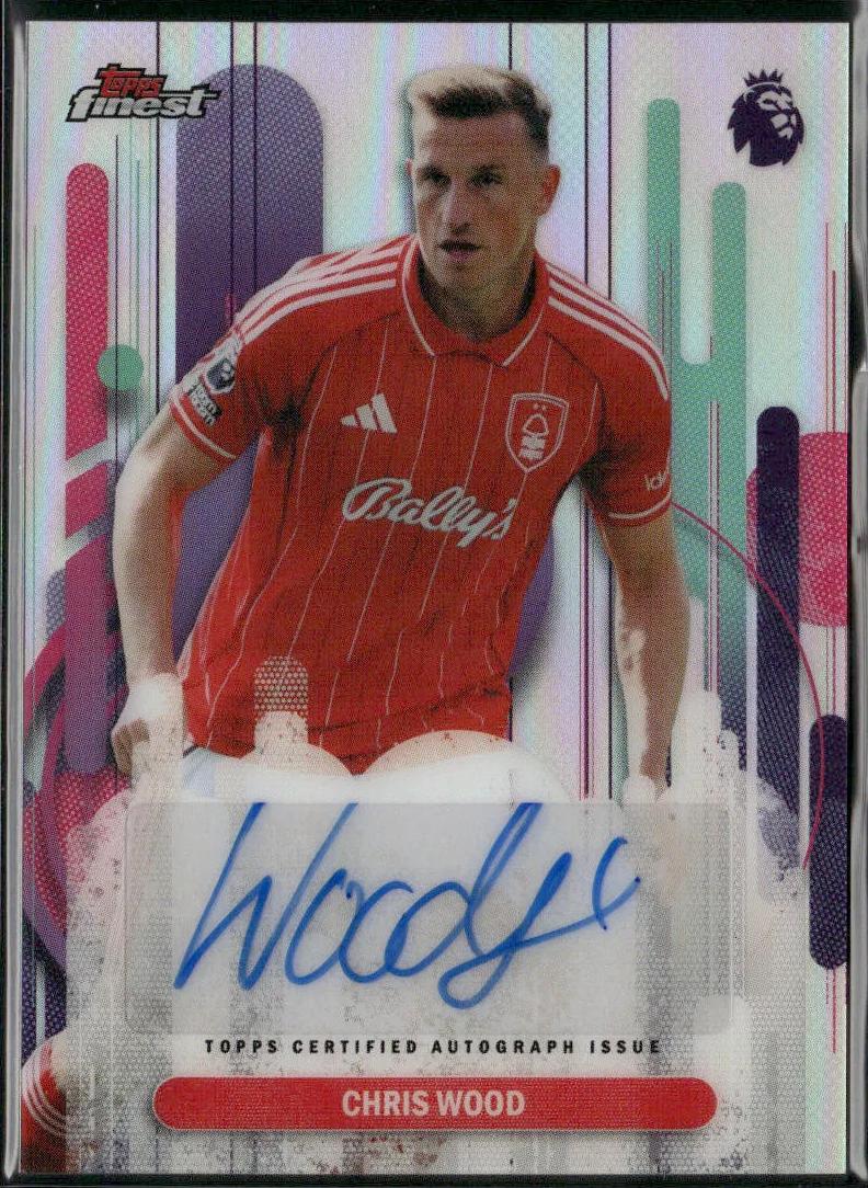 Chris Wood #FA-CW 2026 Topps Finest Premier League Autograph