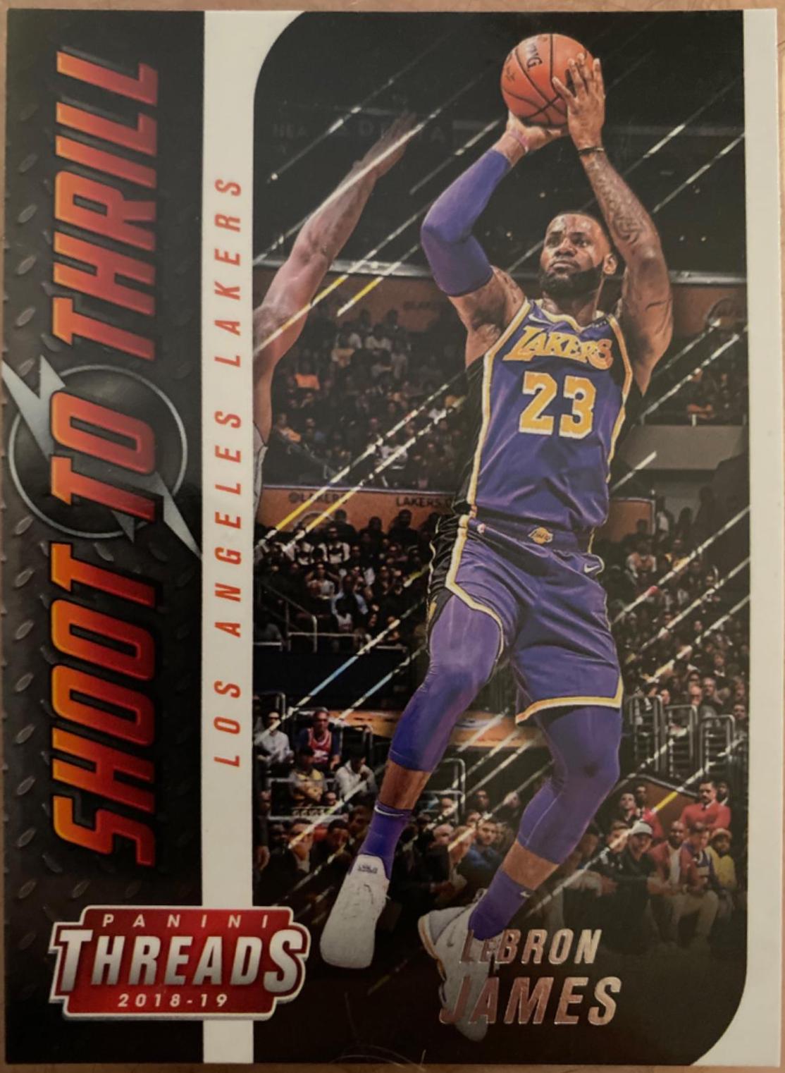 Lebron James #12 Basketball Cards 2018 Panini Threads Shoot to Thrill