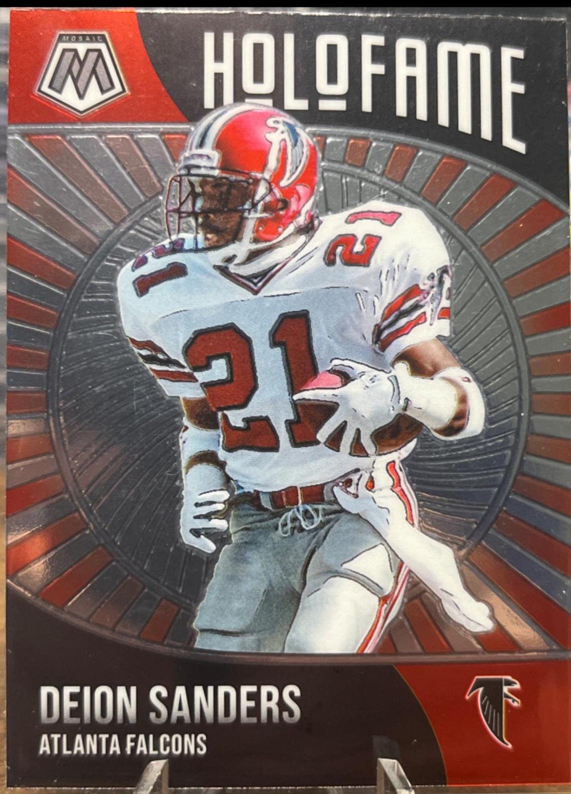 Deion Sanders #2 Football Cards 2021 Panini Mosaic HoloFame