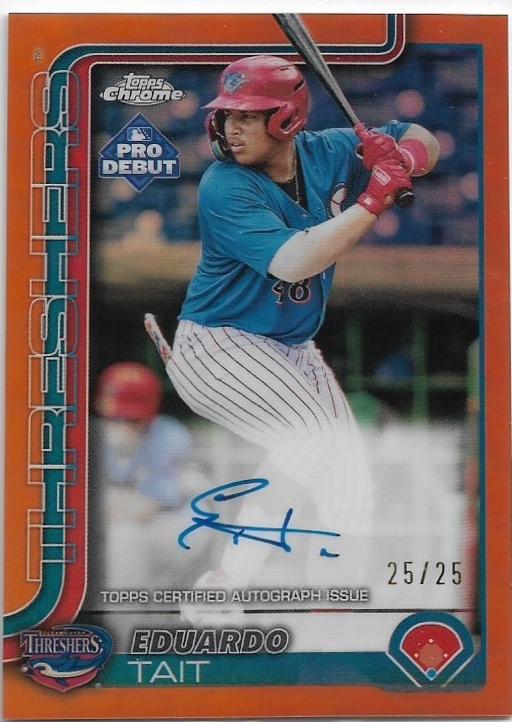 Eduardo Tait [Orange Lava Refractor Autograph] #PDC-173