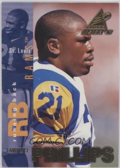 Lawrence Phillips #63 Football Cards 1997 Pinnacle Inside