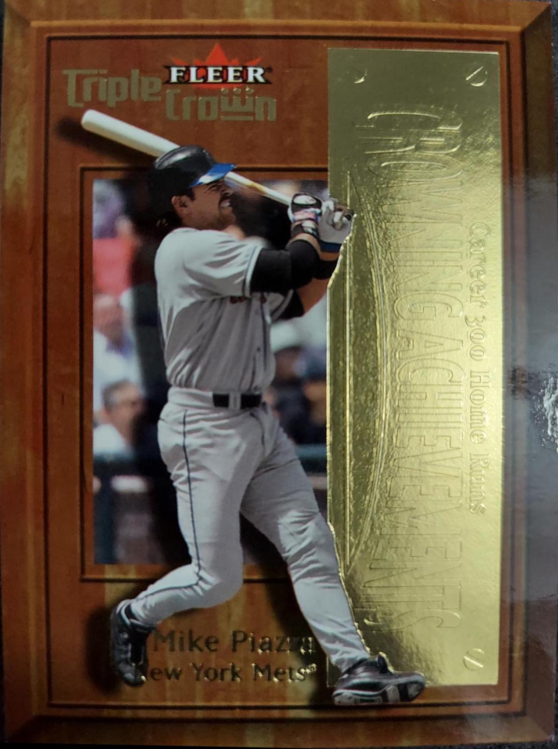Mike Piazza #8 Baseball Cards 2001 Fleer Triple Crown Crowning Achievement