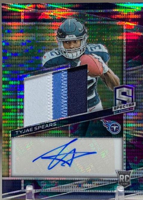 Tyjae Spears #5 Football Cards 2023 Panini Spectra Rookie Autograph Celestial