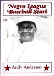 Andy Anderson #41 Baseball Cards 1986 Fritsch Negro League Baseball Stars