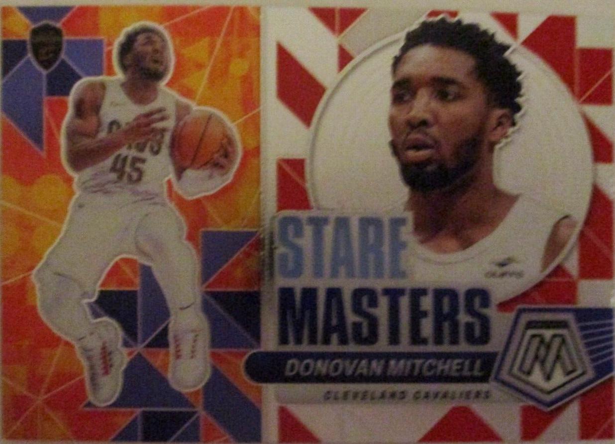 Donovan Mitchell #5 Basketball Cards 2023 Panini Mosaic Stare Masters