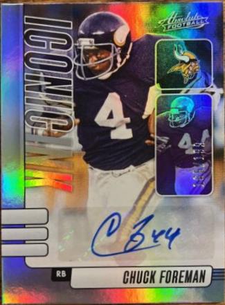 Chuck Foreman #II-CFN Football Cards 2024 Panini Absolute Iconic Ink