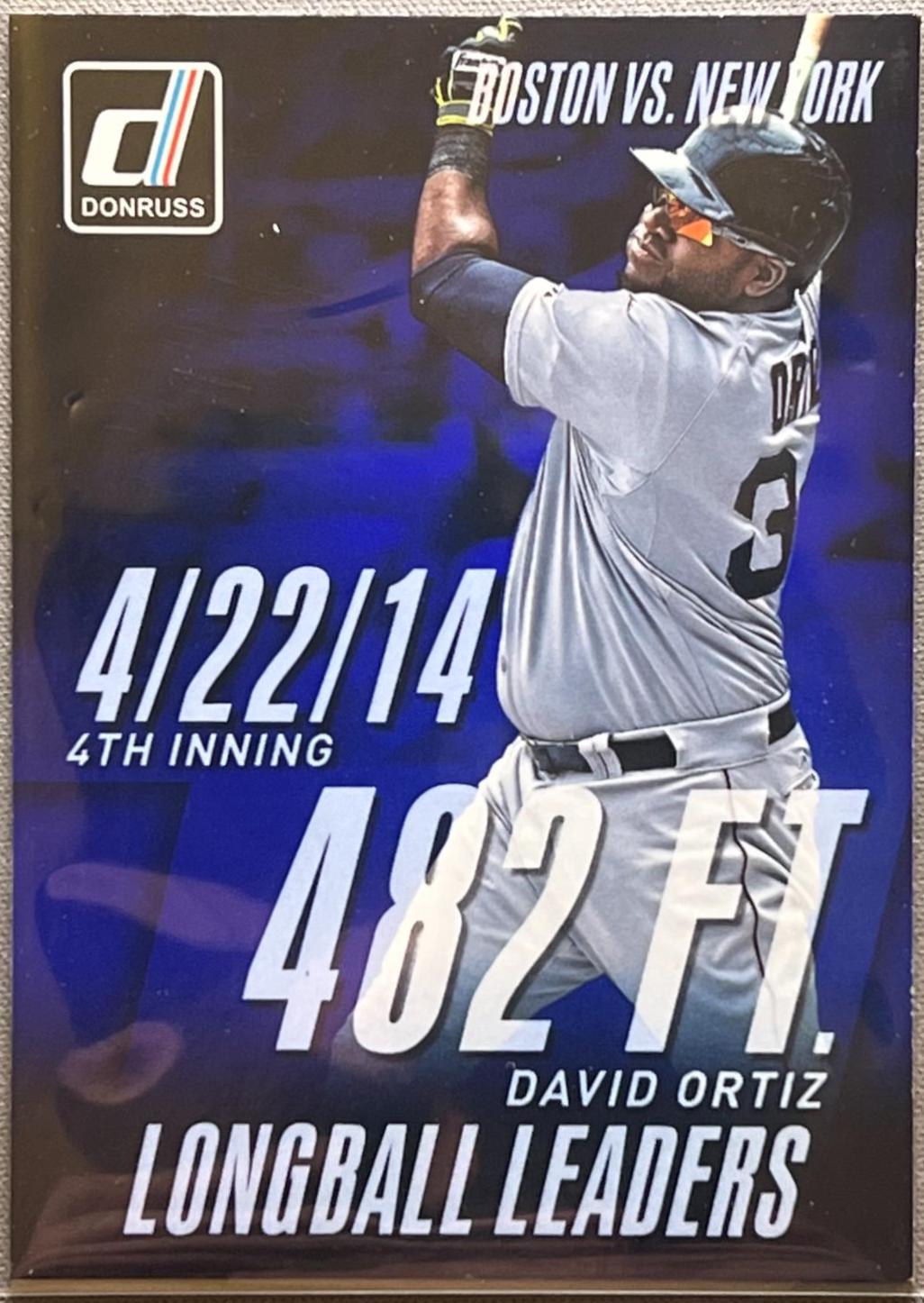 David Ortiz #3 Baseball Cards 2015 Donruss Longball Leaders
