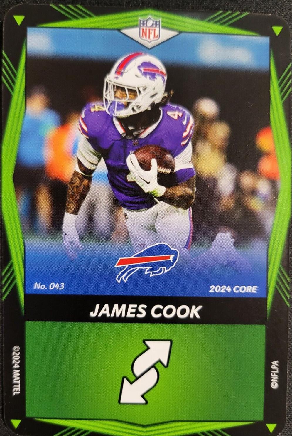 James Cook [Green] #43 Prices | 2024 UNO Elite Core Edition | Football ...
