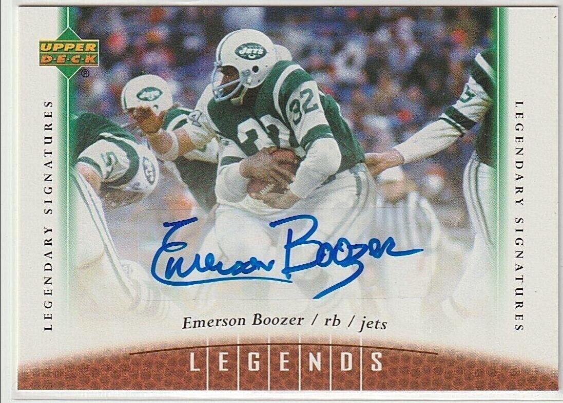 Emerson Boozer #37 Football Cards 2006 Upper Deck Legends Legendary Signatures