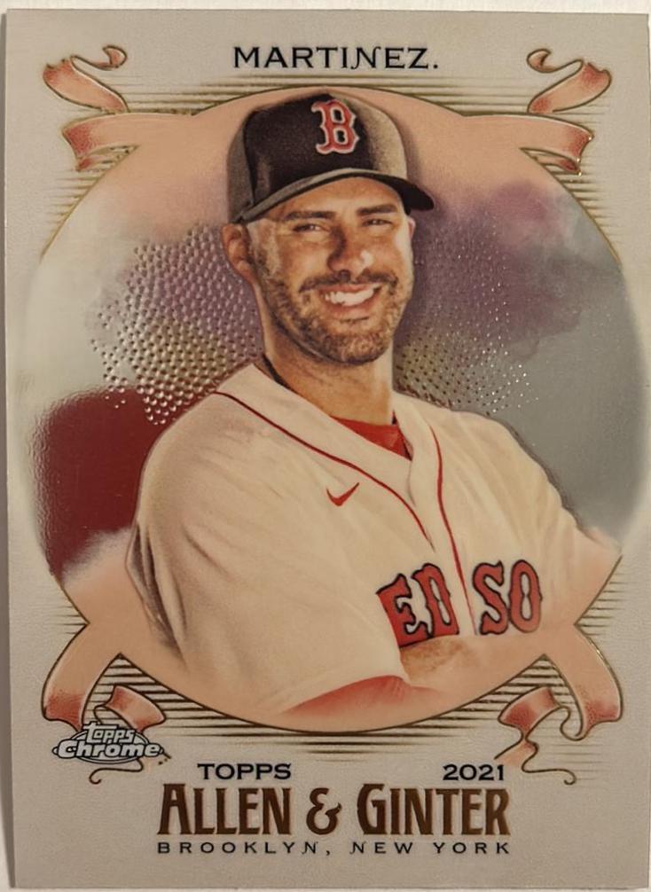 J.D. Martinez #167 2021 Topps Allen & Ginter Chrome Baseball