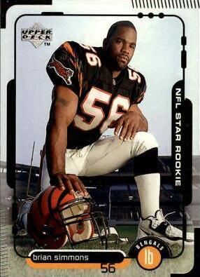 Brian Simmons #15 Football Cards 1998 Upper Deck